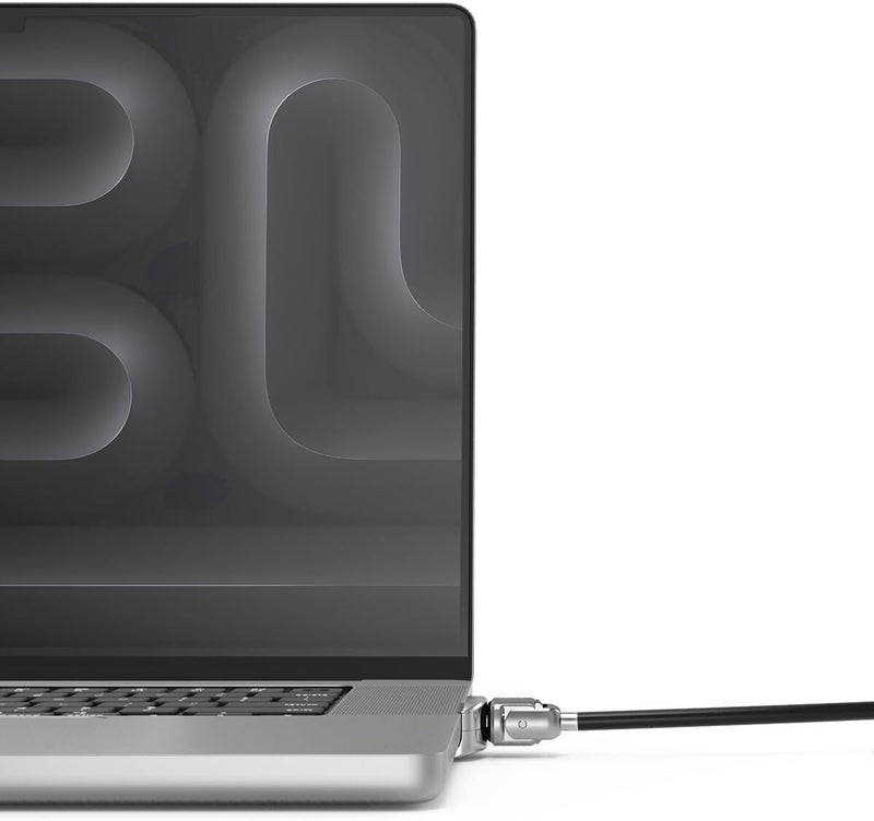 Compulocks Ledge Lock Adapter for MacBook Pro 16" M1,M2 & M3 with Keyed Cable Lock Silver - Image 4